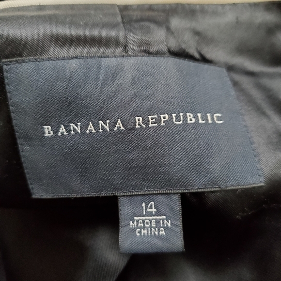 BANANA Republic Black Velvet Blazer Size 14 - Picture 8 of 8